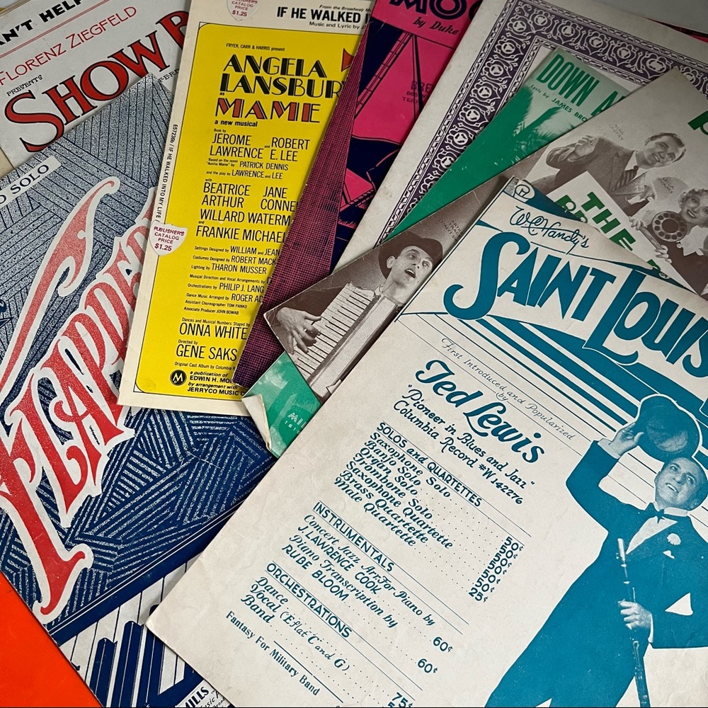 Vintage sheet music for piano. Some classics and some showtunes. 16 choices!